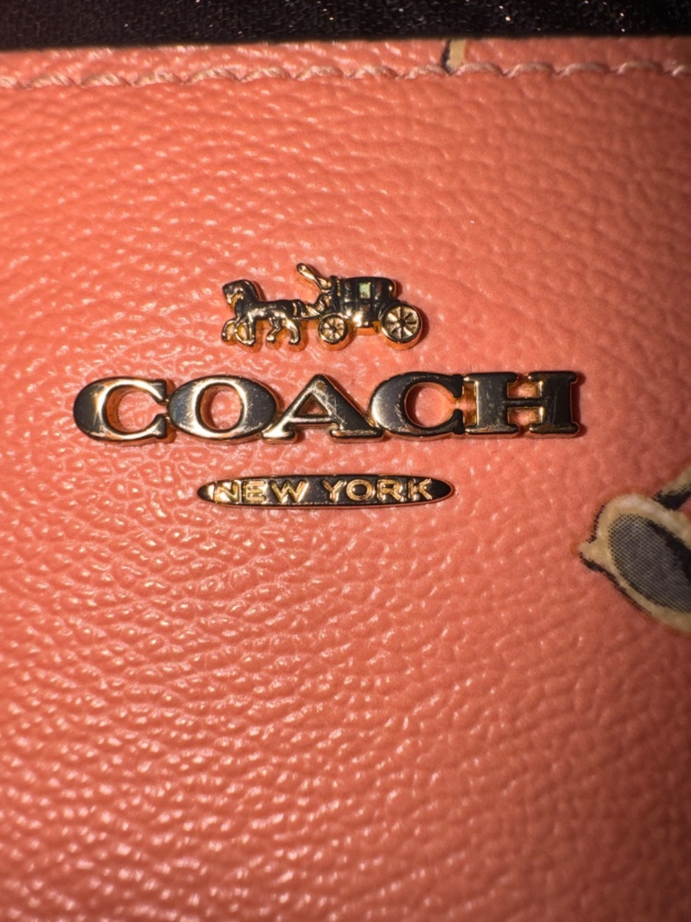 Coach Coral Sunglasses Print Wristlet Wallet with Light Blue Strap - Picture 2 of 8